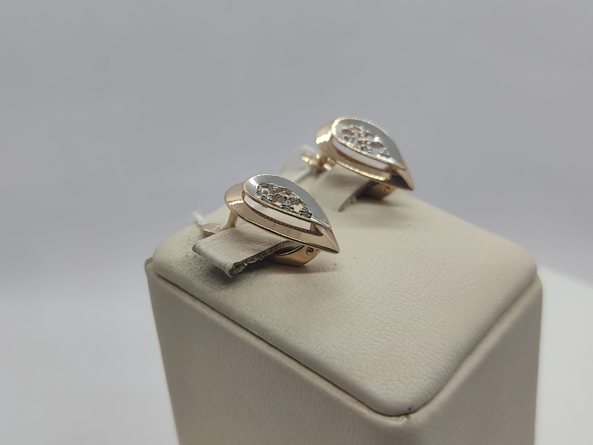 СКМИ585 СЕРЬГИ С КАМНЯМИ (Au 585)