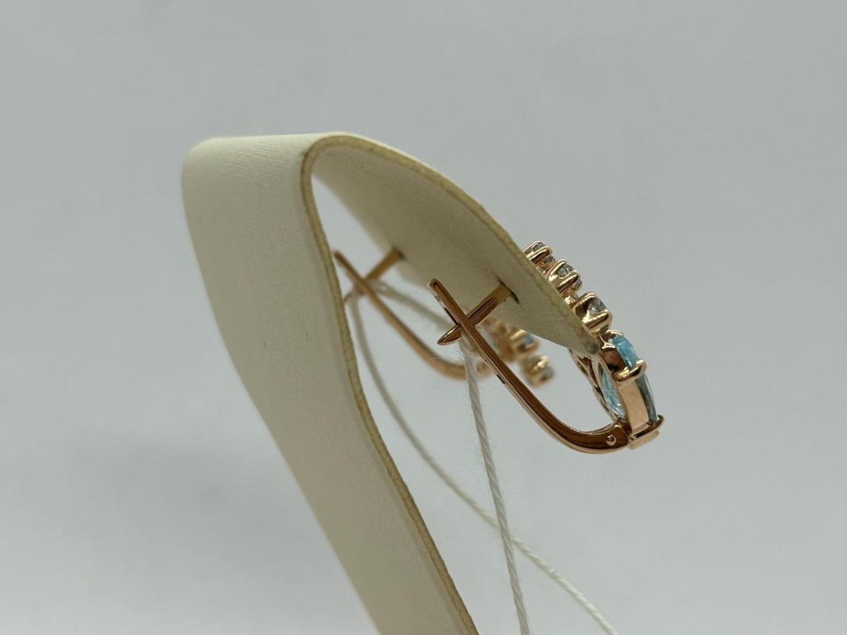 СКМИ585 СЕРЬГИ С КАМНЯМИ (Au 585)