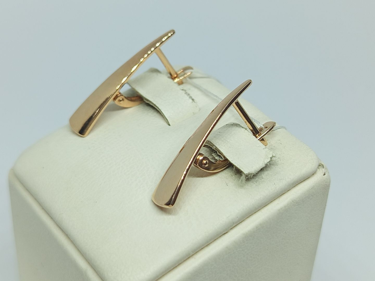 СБКМ585 СЕРЬГИ БЕЗ КАМНЯ (Au 585)