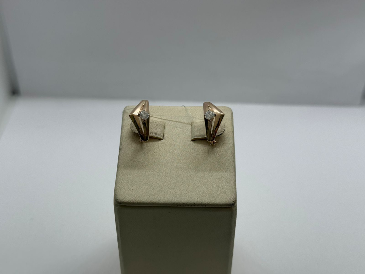 СЕРЬГИ С КАМНЕМ (Au 585)