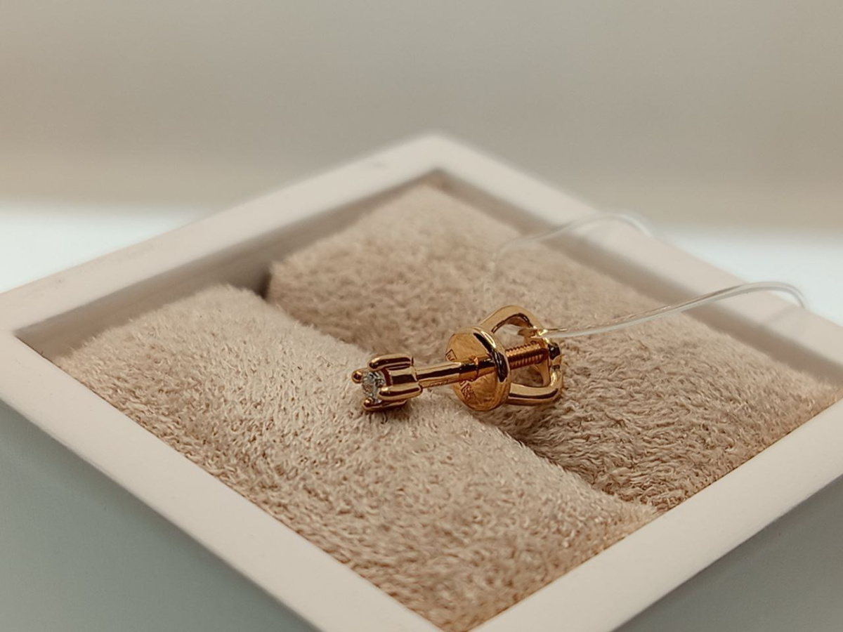 СЕРЬГИ ПУСЕТА бриллиант (Au 585)