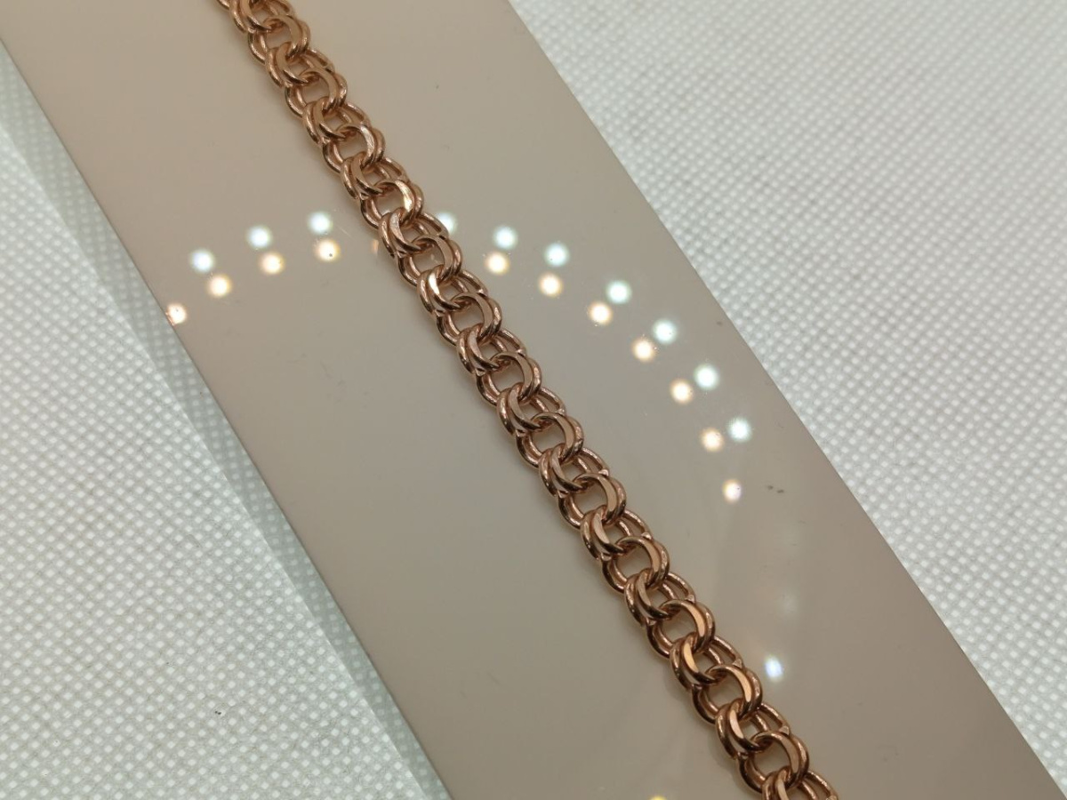 БРАСЛЕТ ПУСТОТЕЛЫЙ Бисмарк (Au 585)