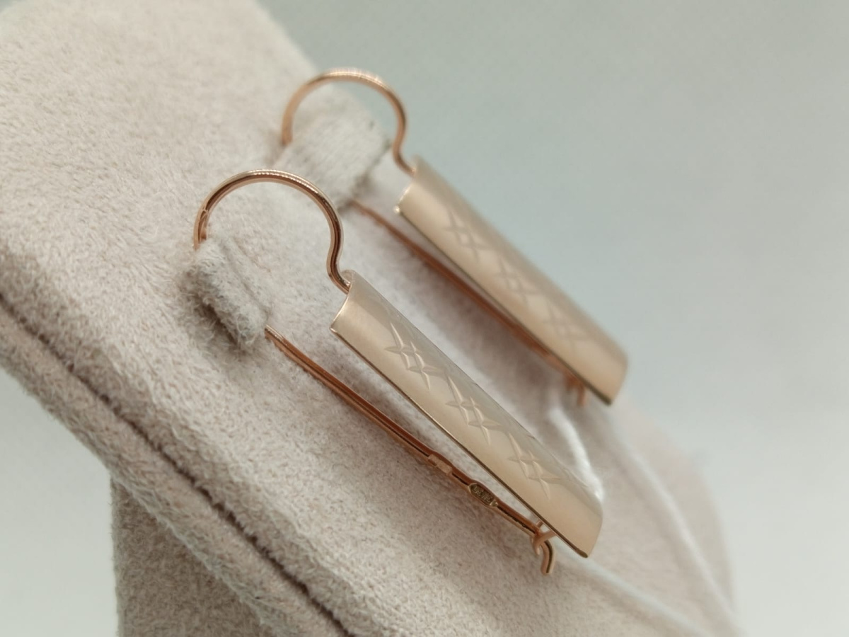 СБКМ585 СЕРЬГИ БЕЗ КАМНЯ (Au 585)