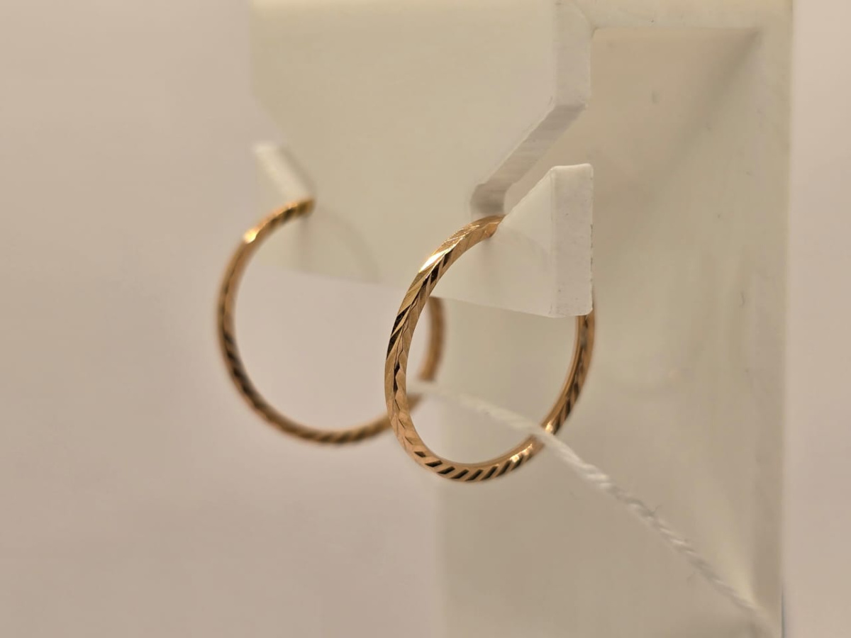 СКОН585 СЕРЬГИ КОНГО (Au 585)