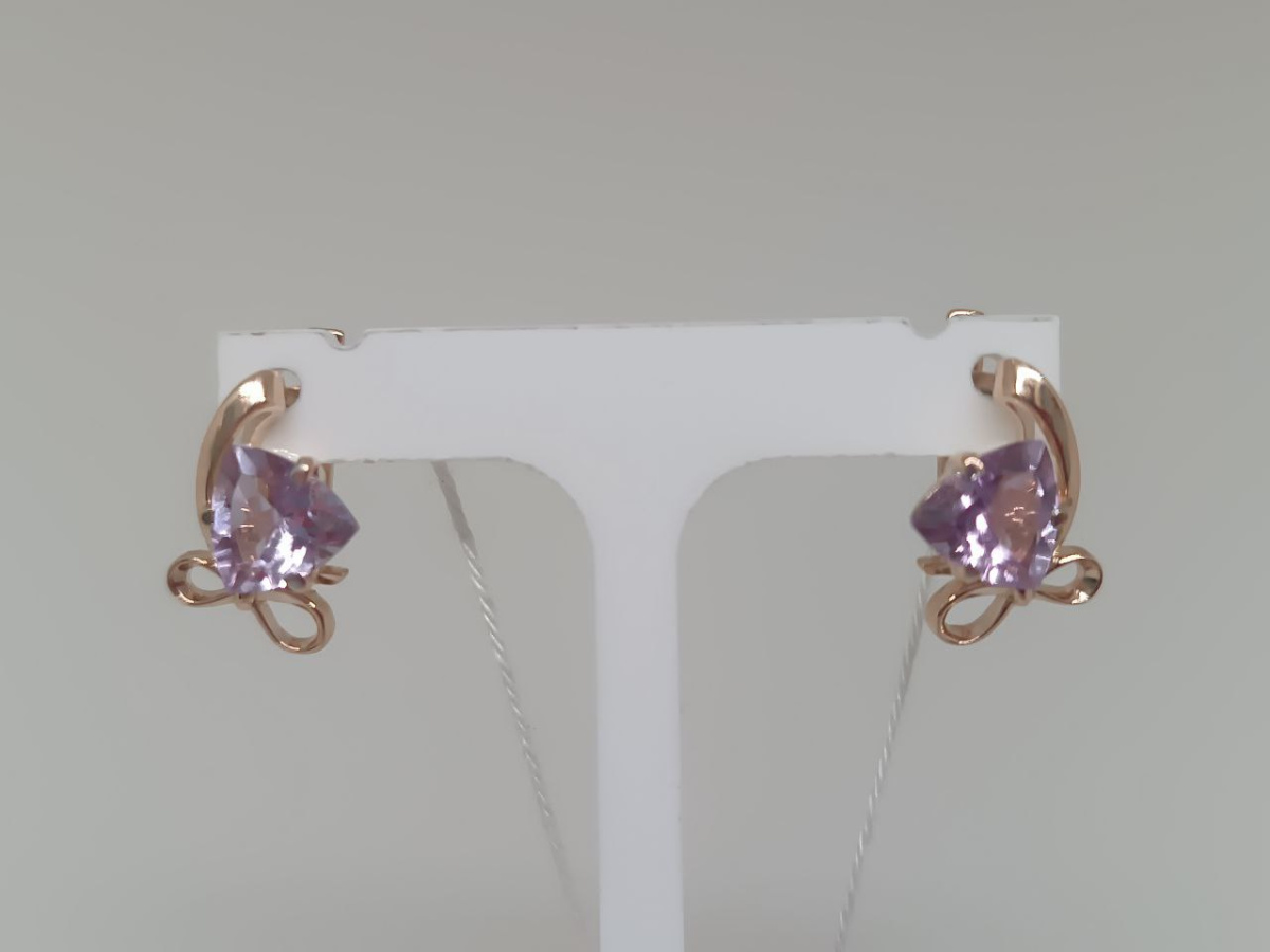 СЕРЬГИ С КАМНЕМ (Au 585)