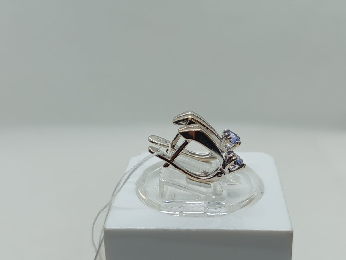 СКМ585 СЕРЬГИ С КАМНЕМ (Au 585)