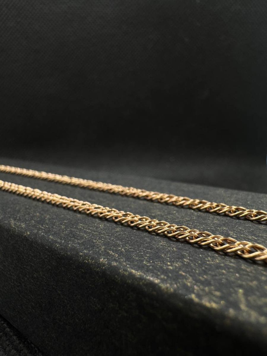 ЦЕПЬ ПУСТОТЕЛАЯ Ромб двойной (Au 585)