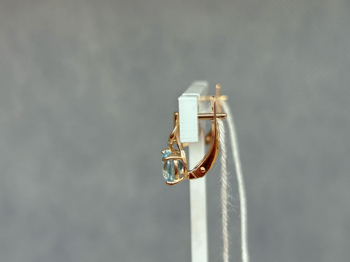 СКМИ585 СЕРЬГИ С КАМНЯМИ (Au 585)