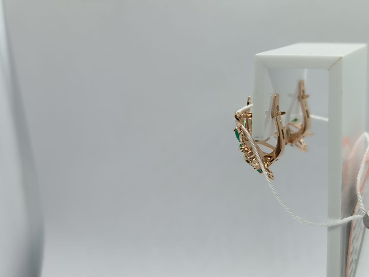 СКМИ585 СЕРЬГИ С КАМНЯМИ (Au 585)