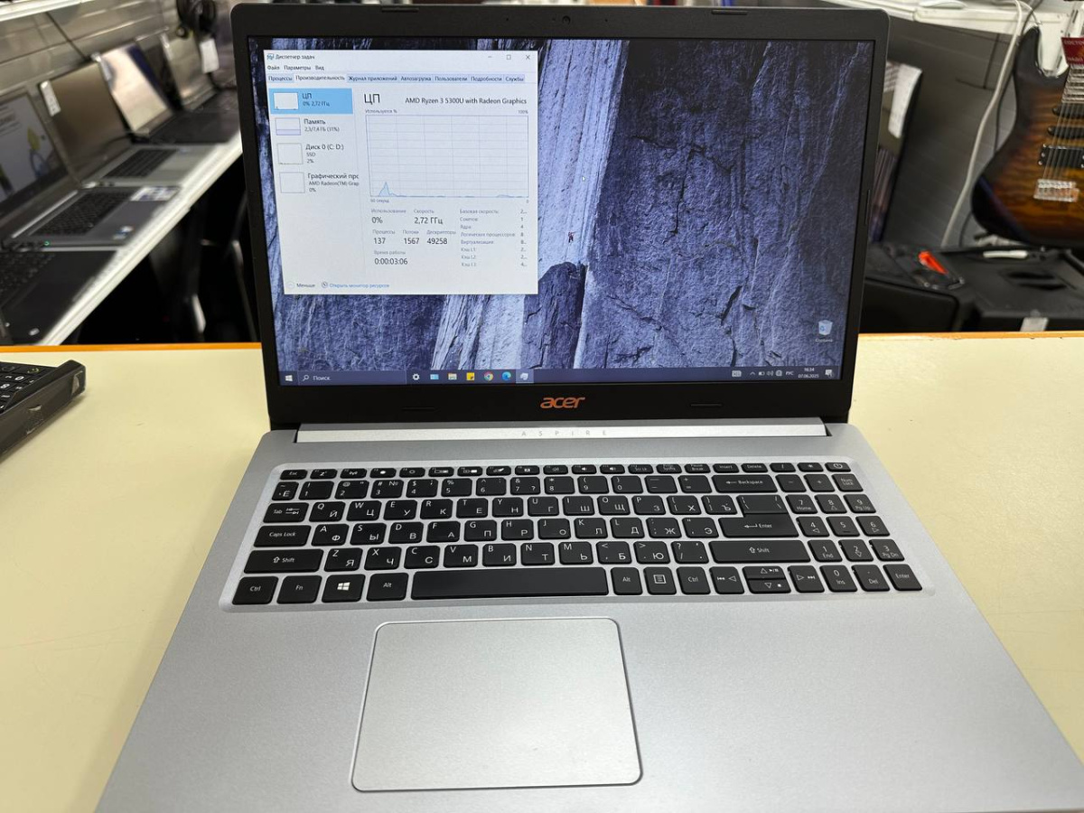 Ноутбук Acer; 3-5300U, AMD Radeon (TM) Graphics, 8 Гб, 128 Гб, Нет