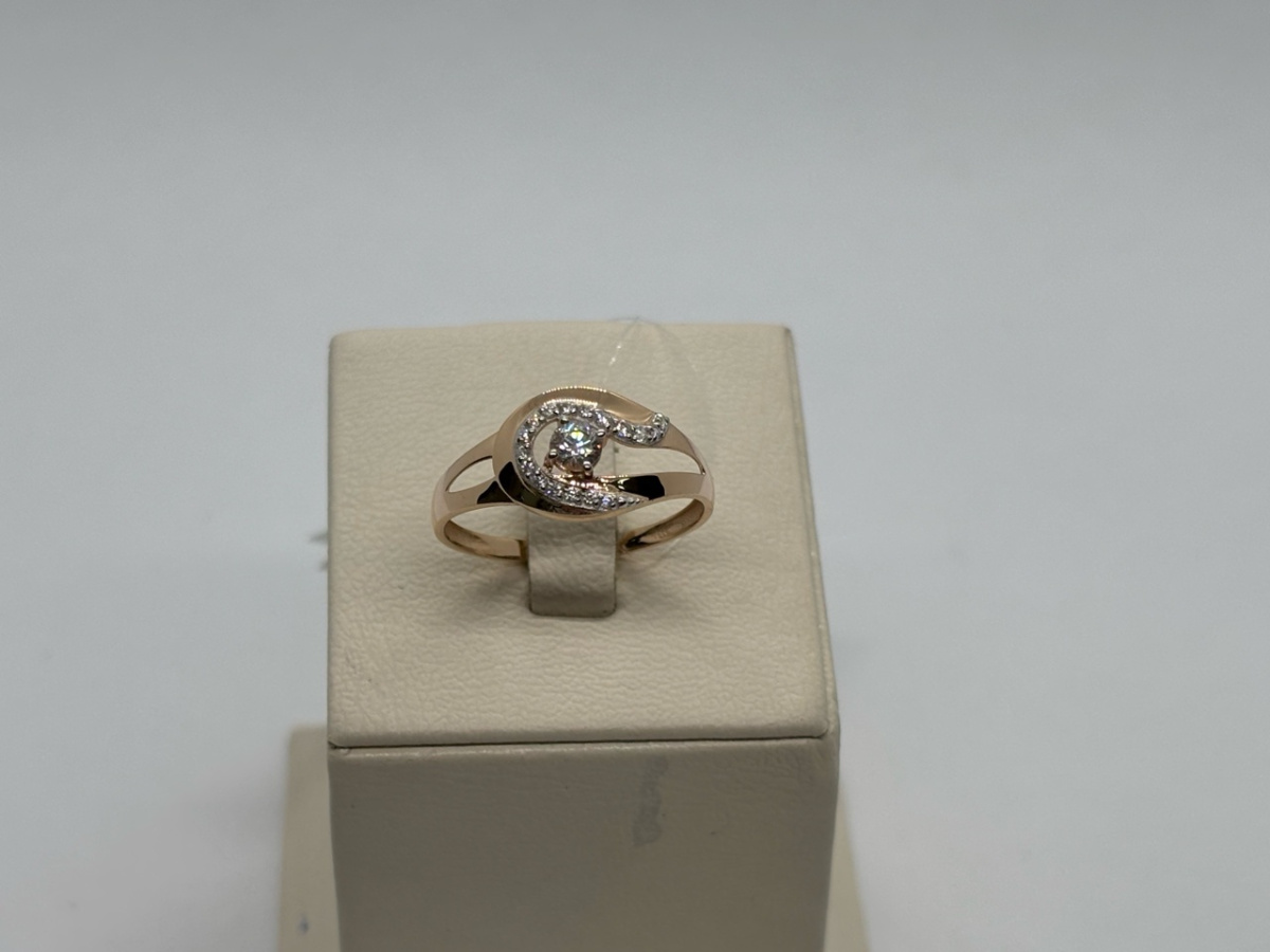 КОЛЬЦО С КАМНЯМИ (Au 585)