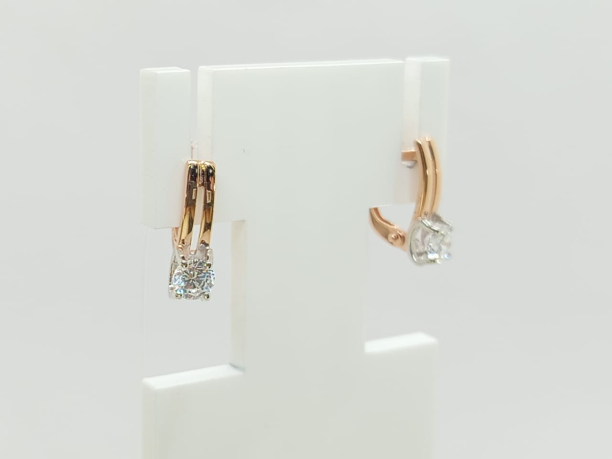 СЕРЬГИ С КАМНЕМ (Au 585)