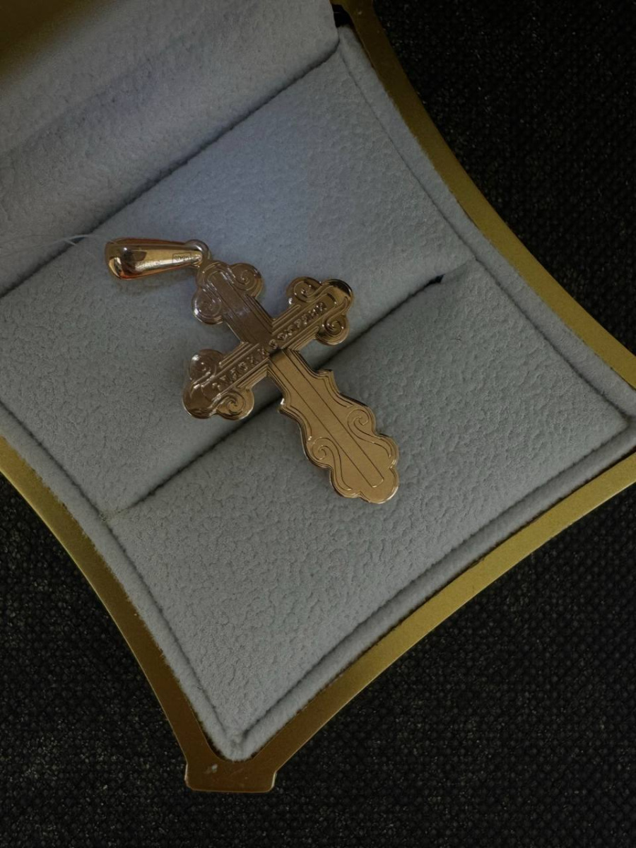 ПОДВЕСКА КРЕСТ без камня (Au 585)