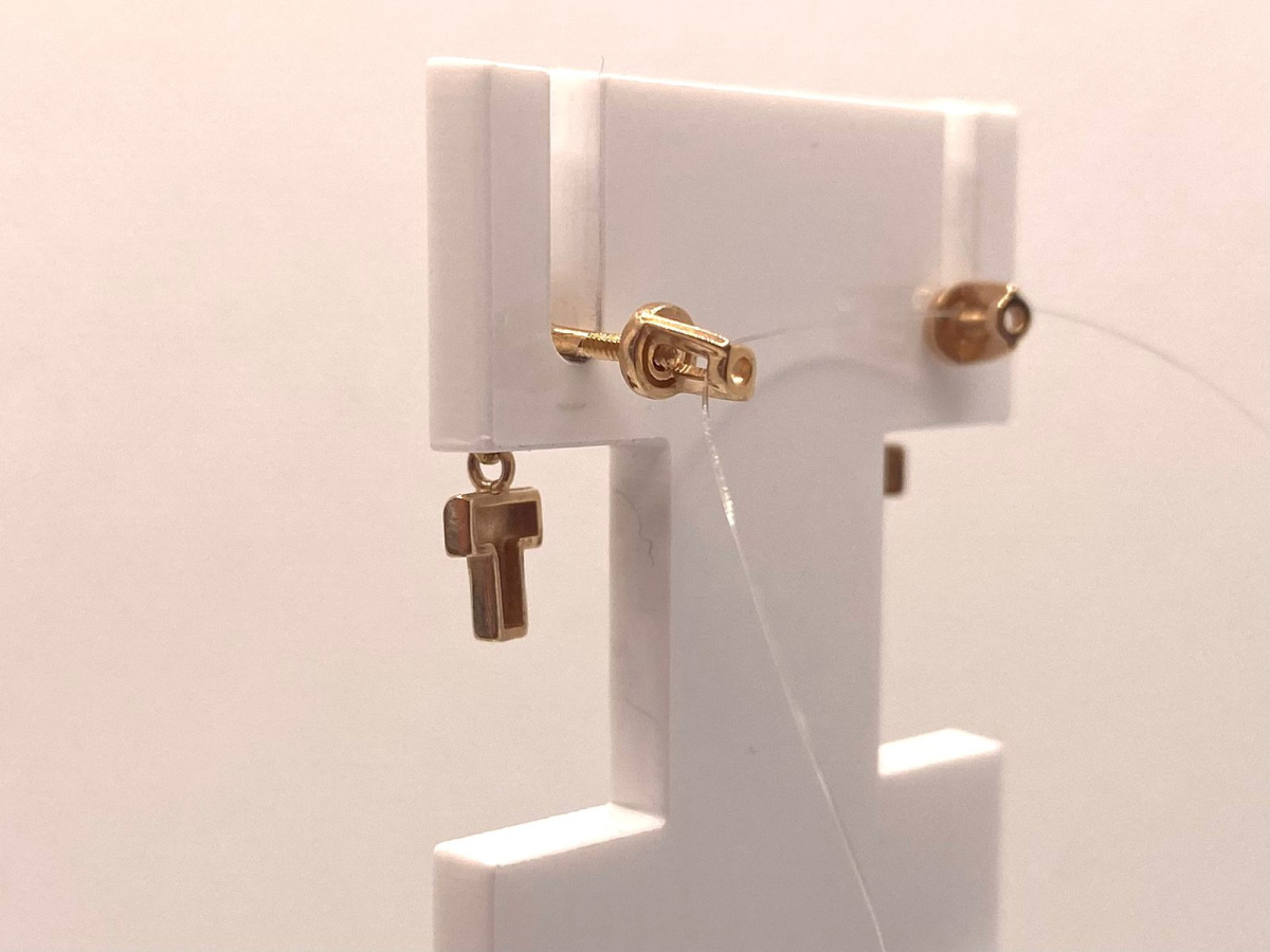 СЕРЬГИ БЕЗ КАМНЯ (Au 585)