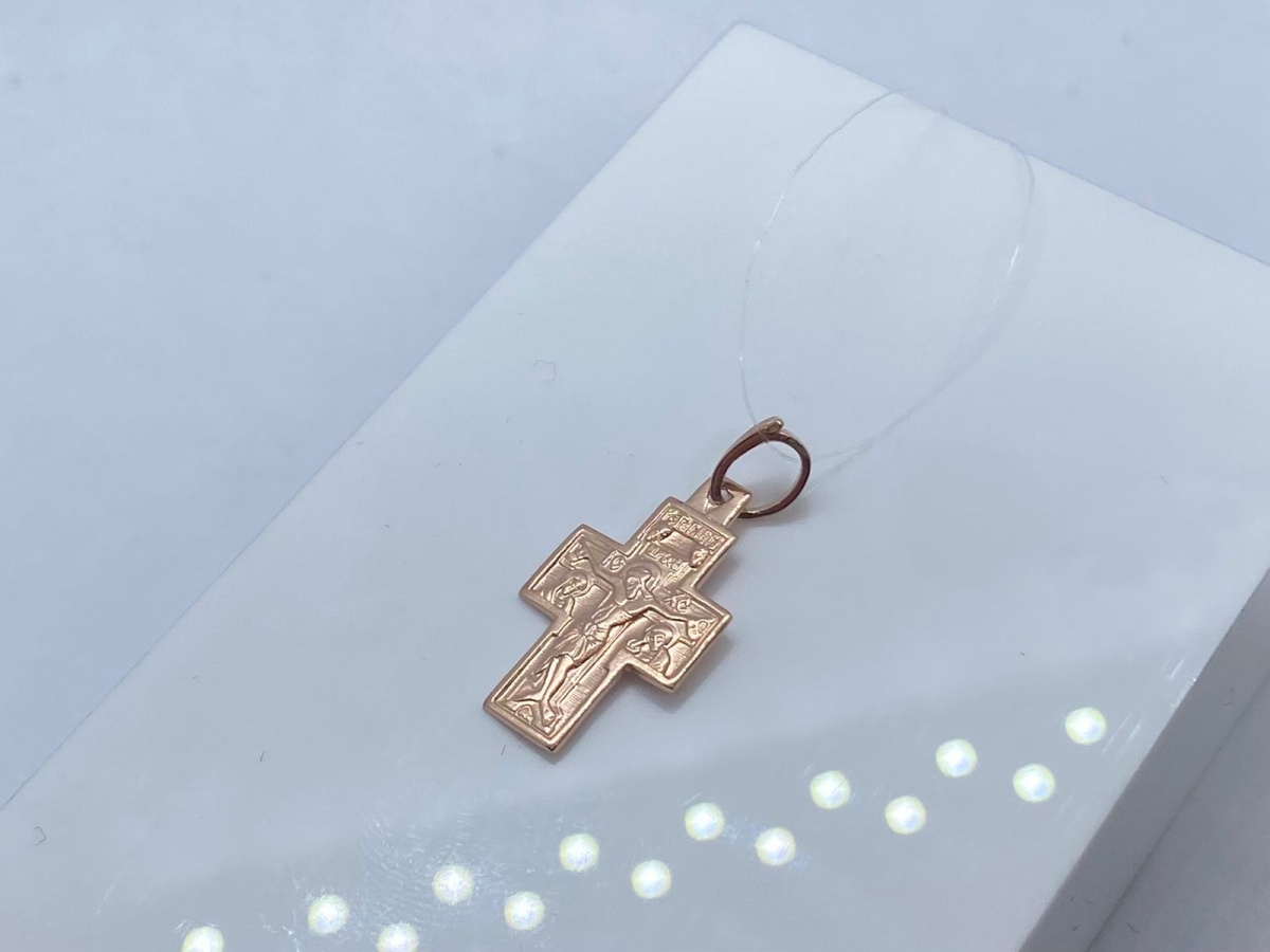 810-00101-10-00-00-00 ПОДВЕСКА КРЕСТ без камня (Au 585)