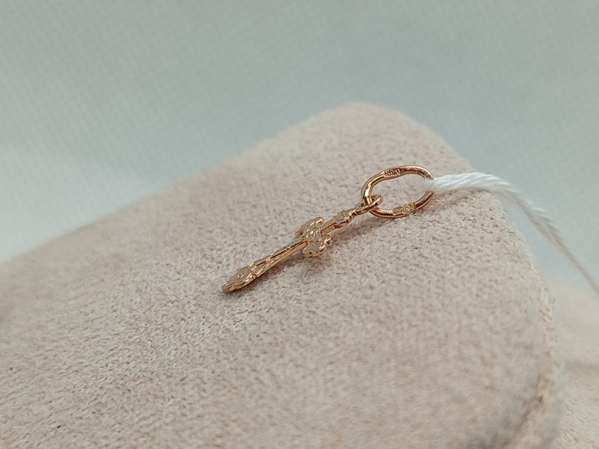 ПОДКБК585 ПОДВЕСКА КРЕСТ БЕЗ КАМНЯ (Au 585)