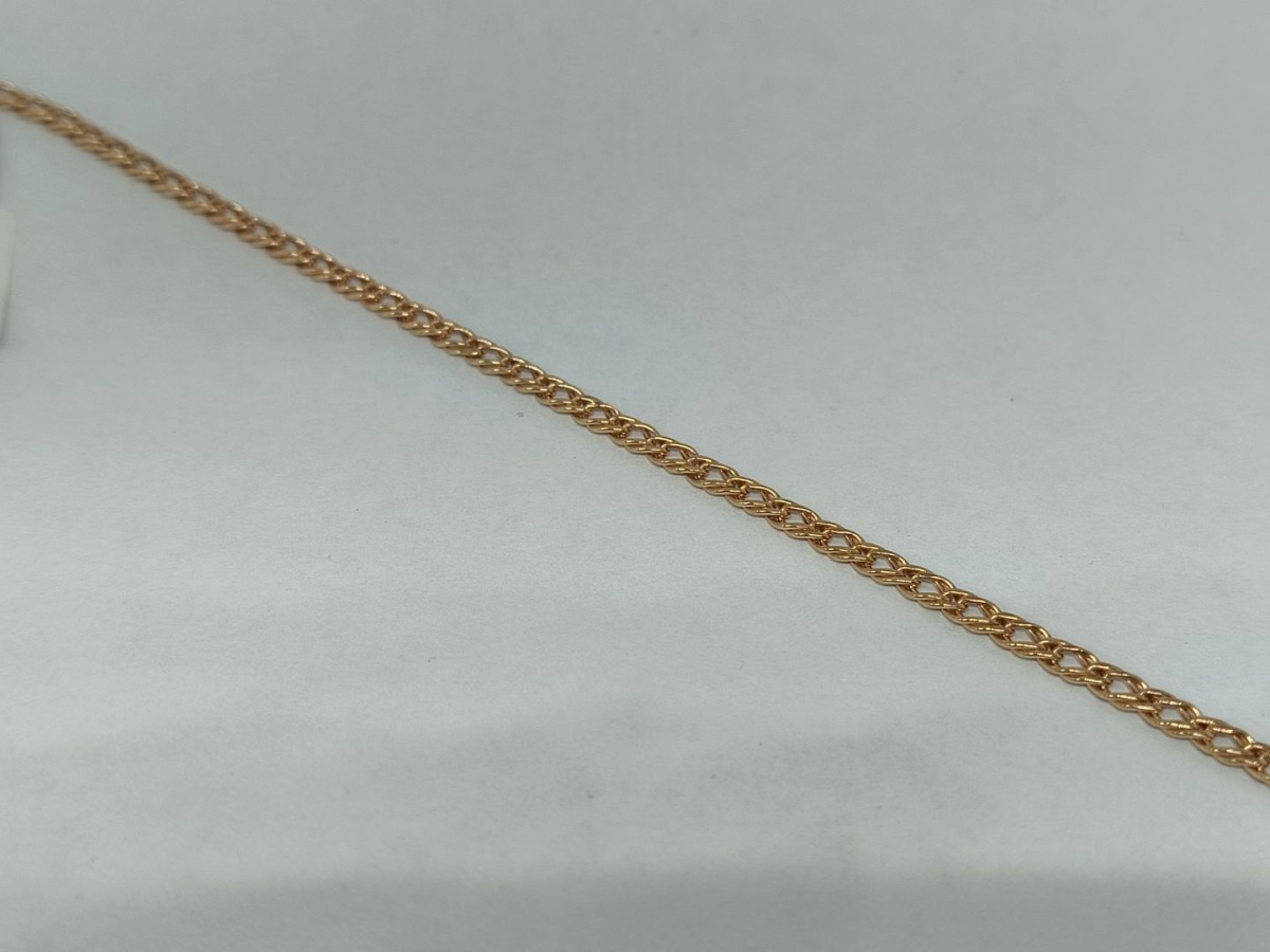 БРАСЛЕТ ПУСТОТЕЛЫЙ Ромб двойной Au 585