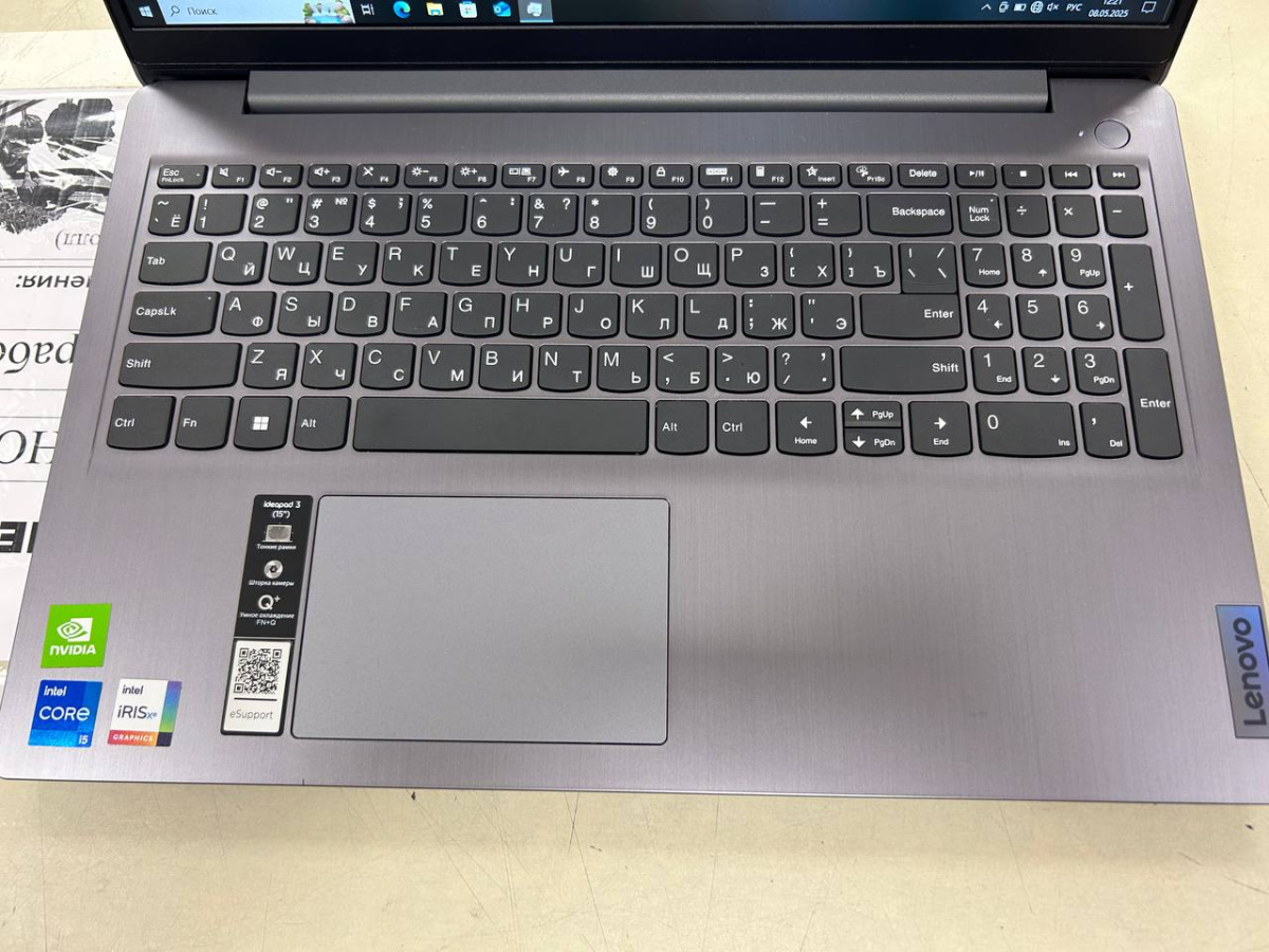 Ноутбук Lenovo 15 itl 06; Core i5-1135G7, GeForce MX350, 8 Гб, 240 Гб, Нет