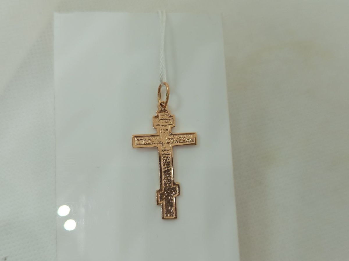 ПОДВЕСКА КРЕСТ БЕЗ КАМНЯ (Au 585)