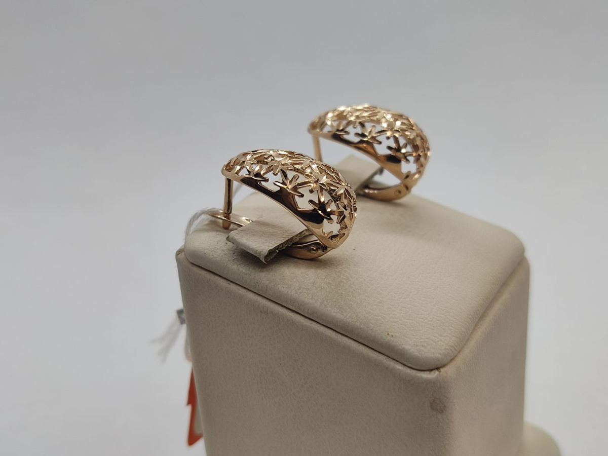 СБКМ585 СЕРЬГИ БЕЗ КАМНЯ (Au 585)