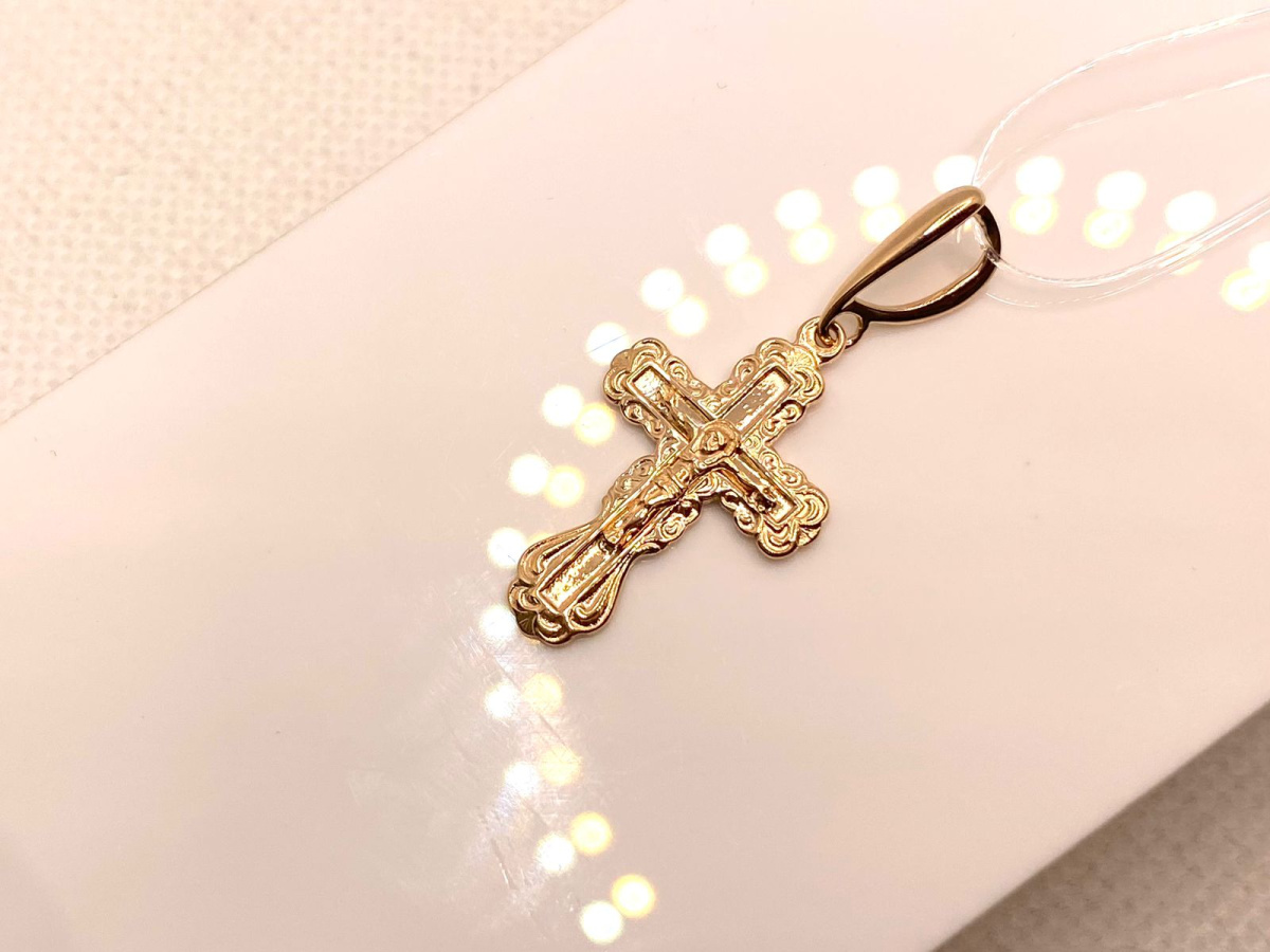 ПОДВЕСКА КРЕСТ без камня (Au 585)