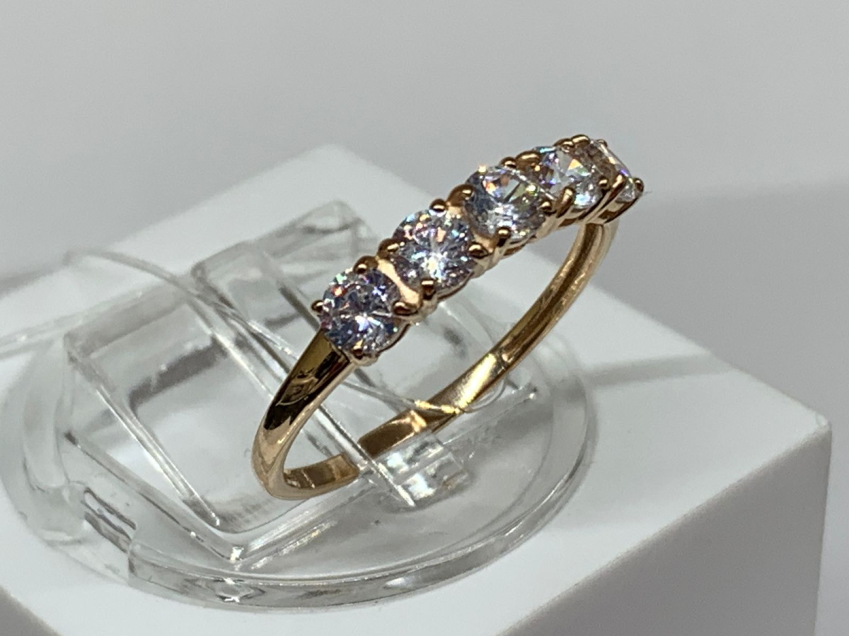 КОЛЬЦО С КАМНЯМИ (Au 585)