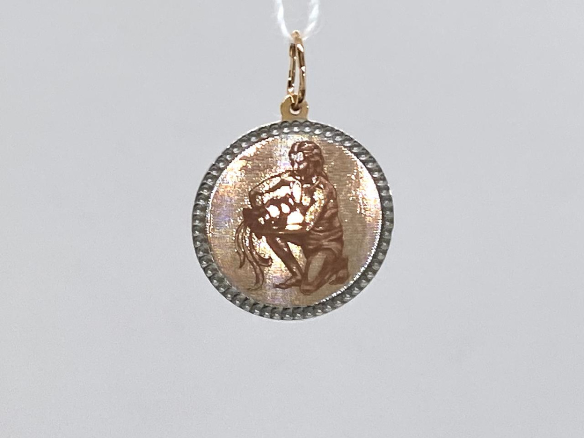 ПОДВЕСКА ЗНАК ЗОДИАКА ВОДОЛЕЙ (Au 585)