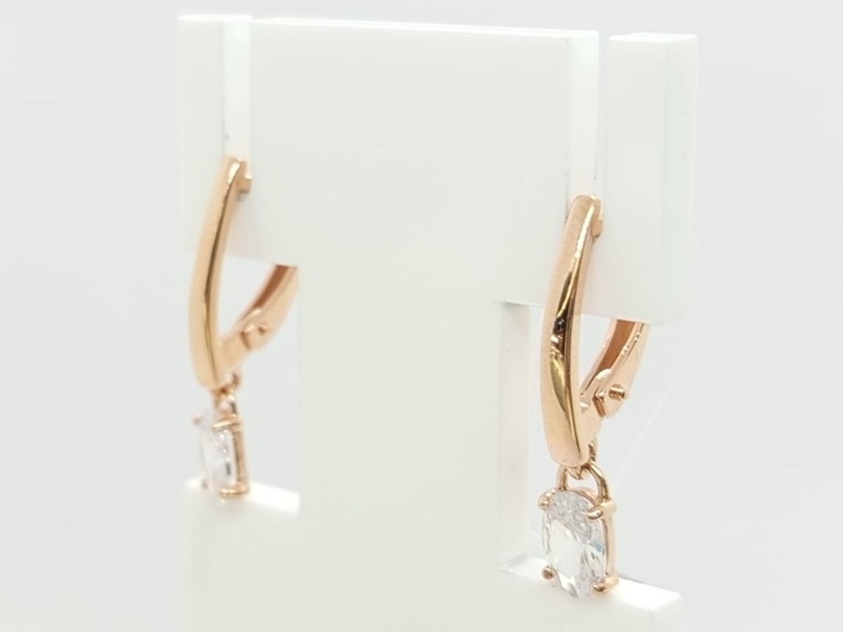 СЕРЬГИ С КАМНЕМ (Au 585)