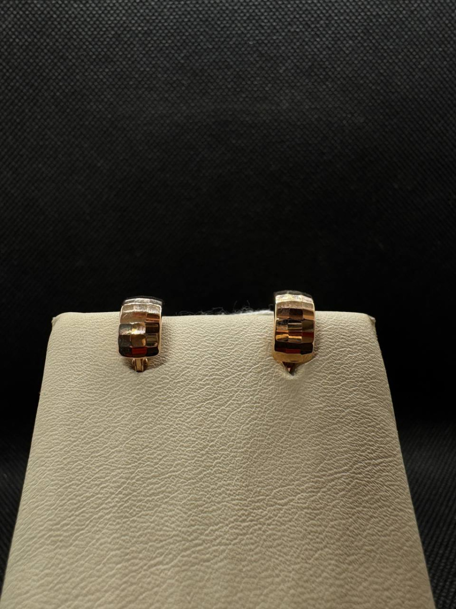 СБКМ585 СЕРЬГИ БЕЗ КАМНЯ (Au 585)