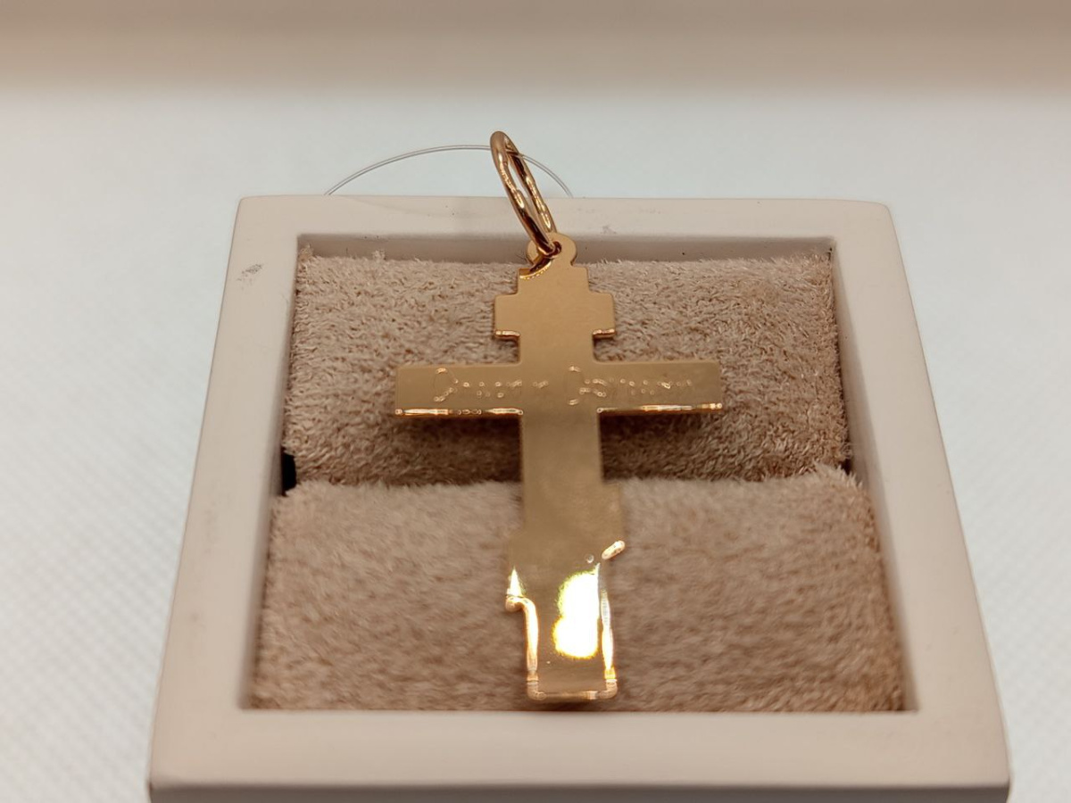 ПОДВЕСКА КРЕСТ без камня (Au 585)