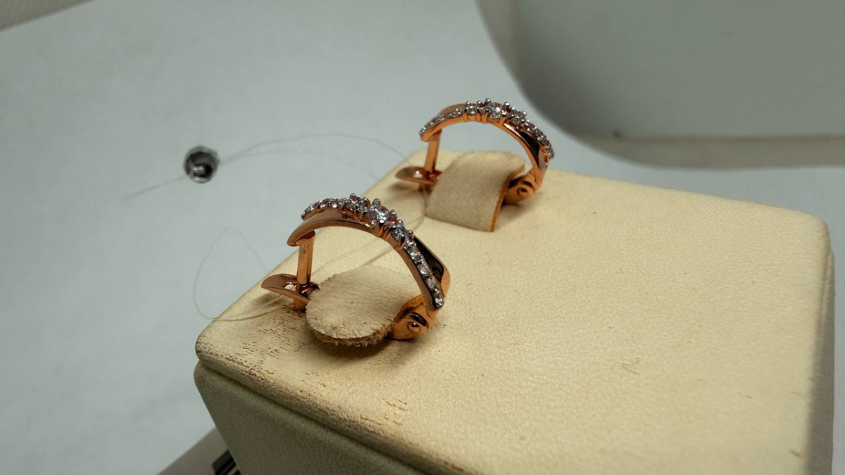 СЕРЬГИ С КАМНЯМИ (Au 585)