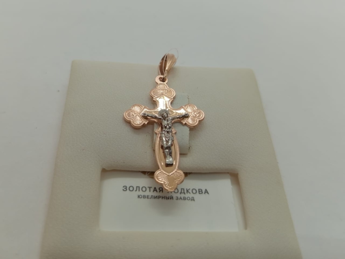 ПОДВЕСКА КРЕСТ без камня (Au 585)