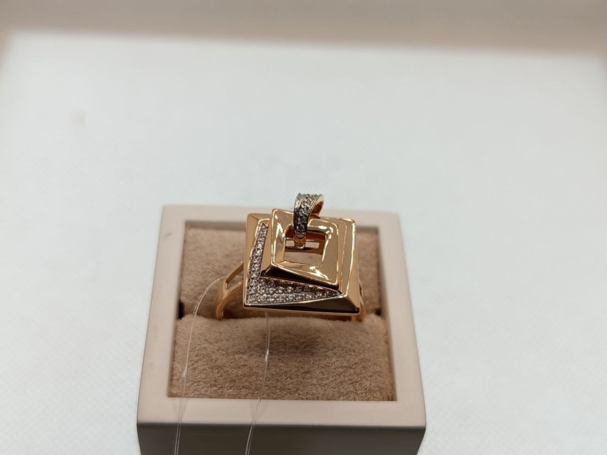 КОЛЬЦО С КАМНЯМИ (Au 585)