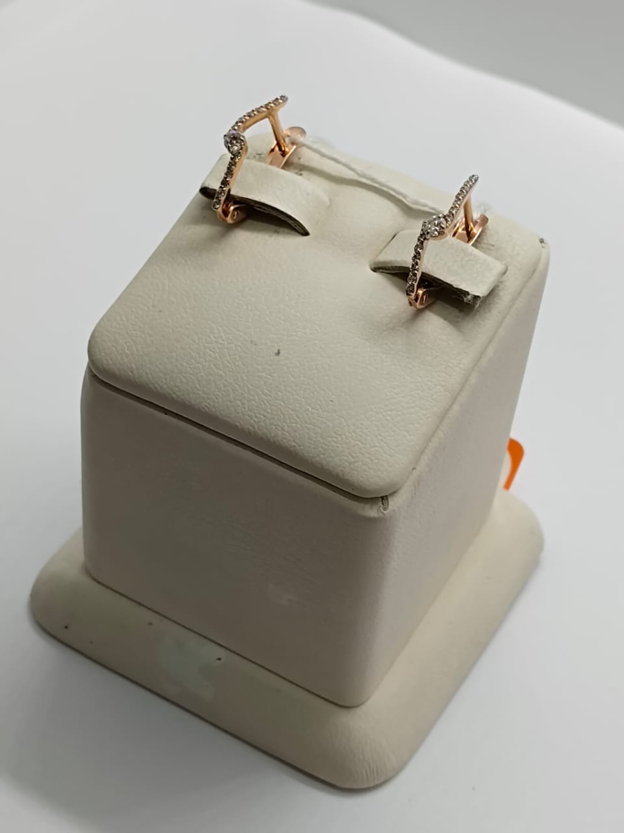 СКМИ585 СЕРЬГИ С КАМНЯМИ (Au 585)