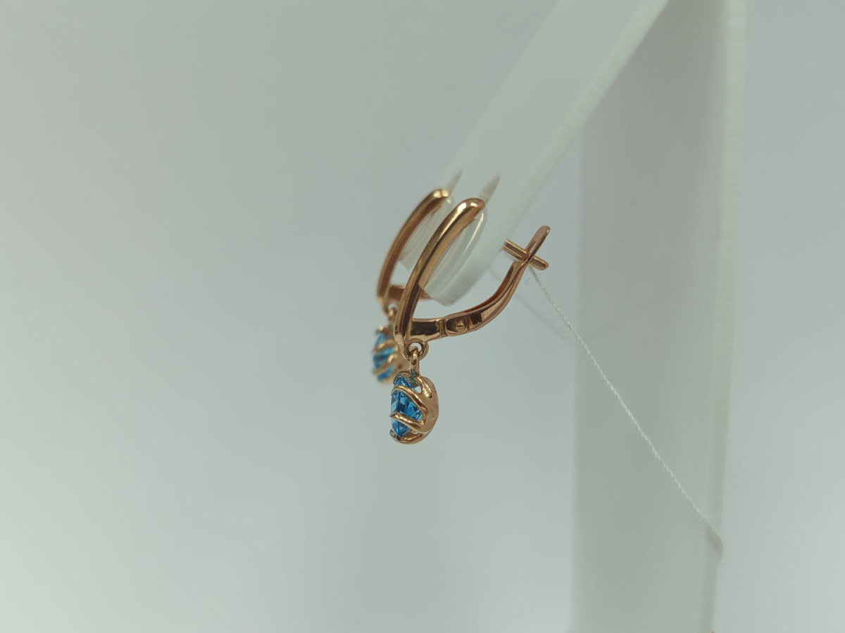 СЕРЬГИ С КАМНЕМ (Au 585)