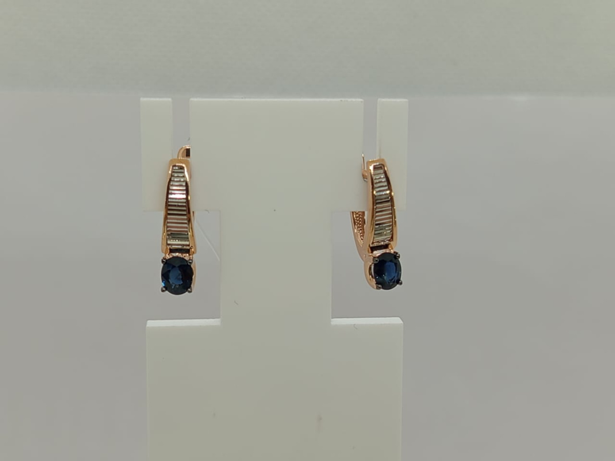 СЕРЬГИ САПФИР (Au 585)