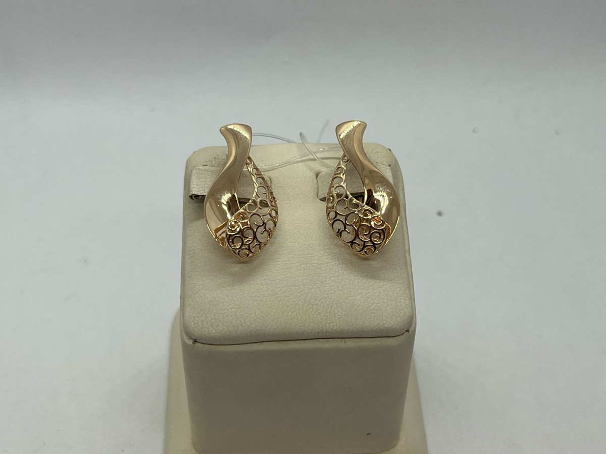 СЕРЬГИ БЕЗ КАМНЯ (Au 585)