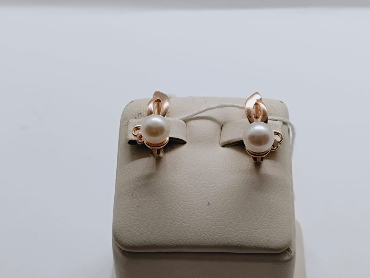 СКМ585 СЕРЬГИ С КАМНЕМ (Au 585)