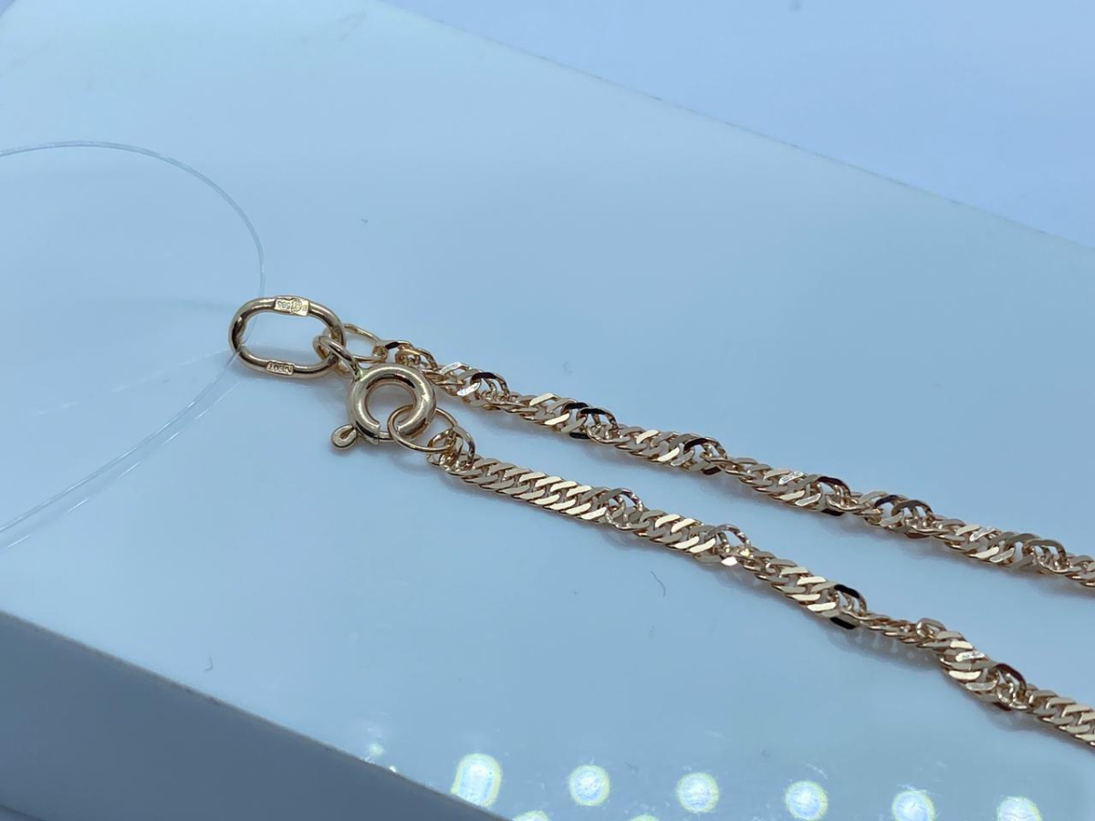 ЦЕПЬ ПУСТОТЕЛАЯ Сингапур (Au 585)