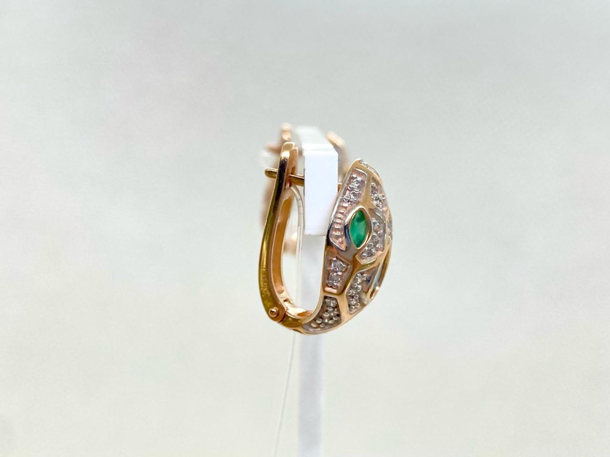 728641 СЕРЬГИ С КАМНЯМИ (Au 585) 728641 СЕРЬГИ С КАМНЯМИ (Au 585)