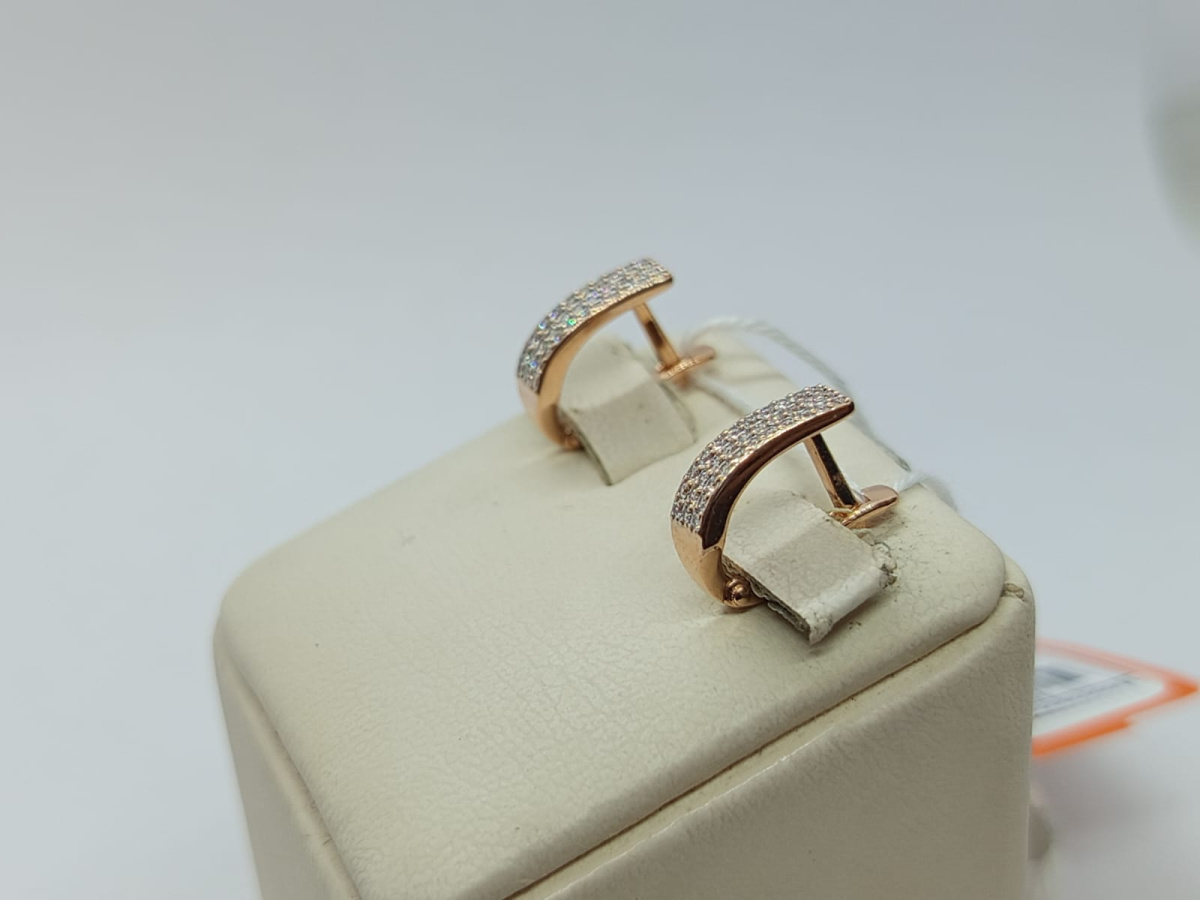 СКМИ585 СЕРЬГИ С КАМНЯМИ (Au 585)