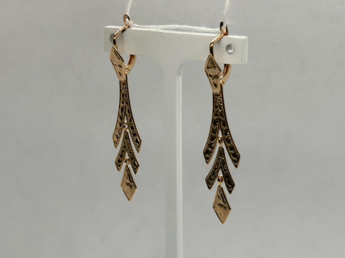 СБКМ585 СЕРЬГИ БЕЗ КАМНЯ (Au 585)