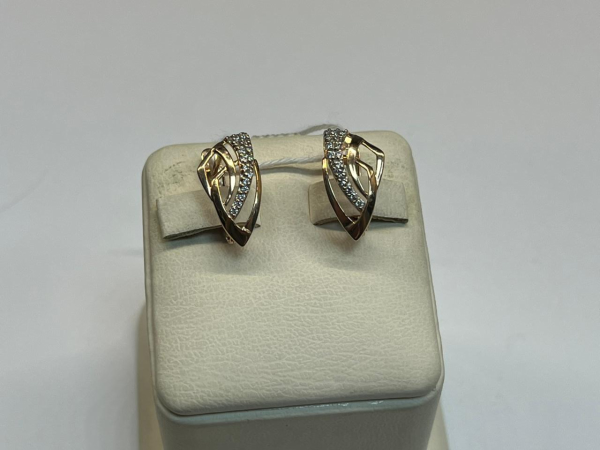 СКМИ585 СЕРЬГИ С КАМНЯМИ (Au 585)