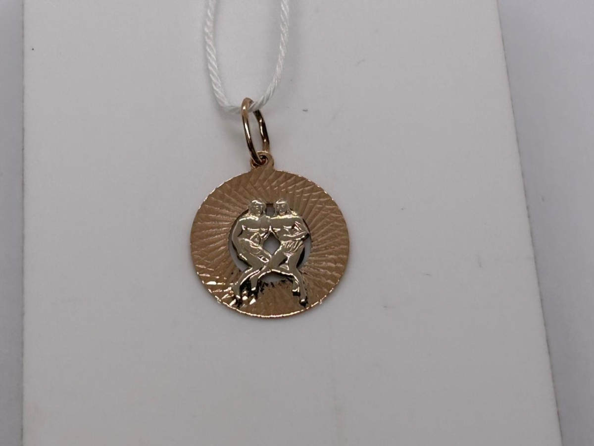 ПОДВЕСКА ЗНАК ЗОДИАКА БЛИЗНЕЦЫ Au 585