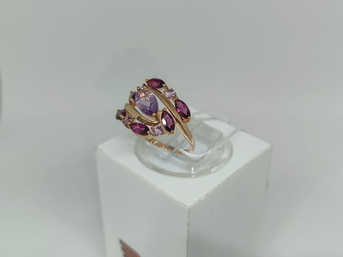 КОЛКМИ585 КОЛЬЦО С КАМНЯМИ (Au 585)