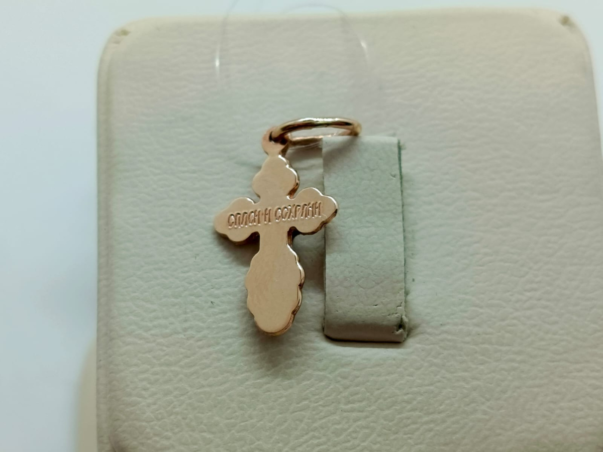 80117р ПОДВЕСКА КРЕСТ (Au 585)