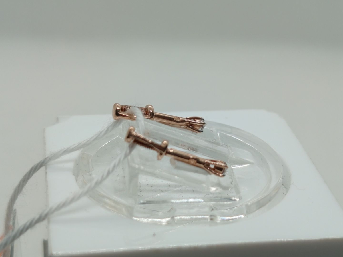 СКМ375 СЕРЬГИ С КАМНЕМ (Au 375)