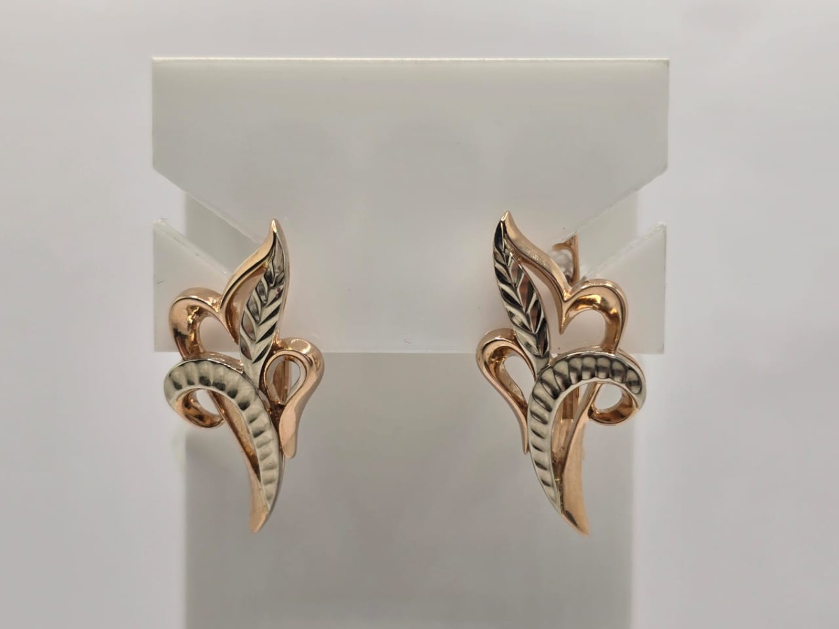 СБКМ585 СЕРЬГИ БЕЗ КАМНЯ (Au 585)