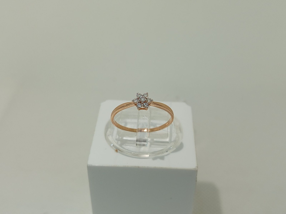 КОЛЬЦО С КАМНЯМИ (Au 585)