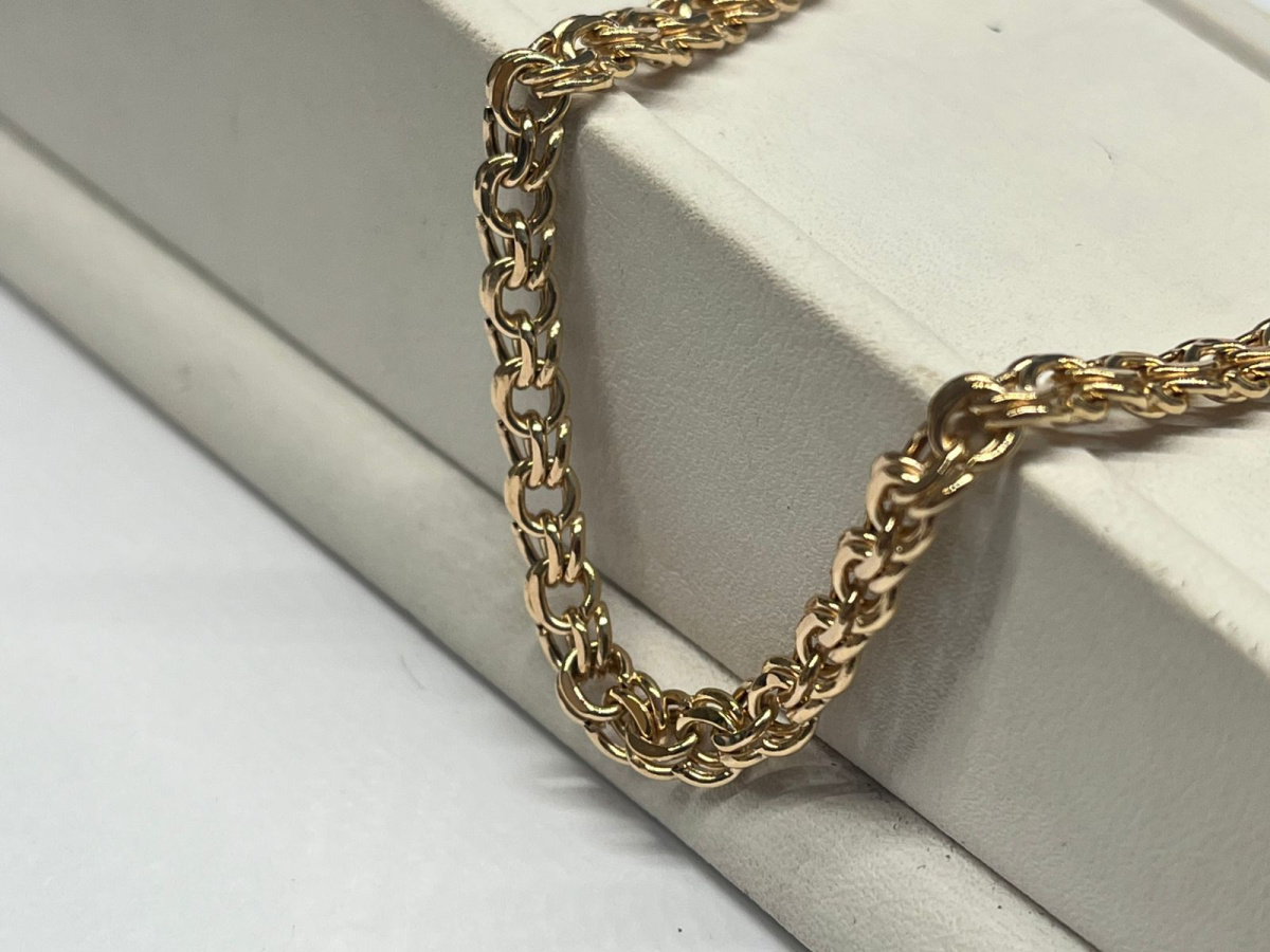 БРАСЛЕТ ПУСТОТЕЛЫЙ Бисмарк Au 585